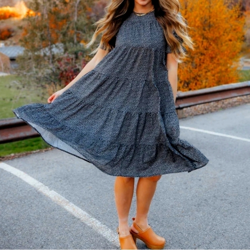 Love olive solid blue small fits medium as well faith dress